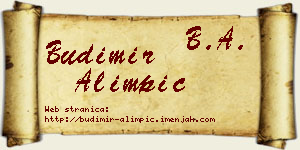Budimir Alimpić vizit kartica
